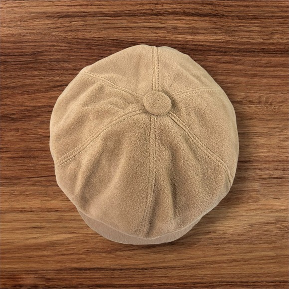 Vintage Newsboy Cap Beige‎ Medium Suede Hat United Hatters Union Made - Picture 2 of 7